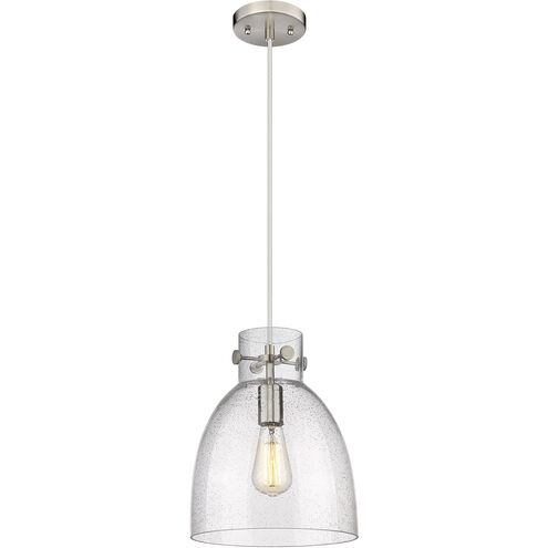 Downtown Urban Newton Bell 1 Light 10 inch Satin Nickel Pendant Ceiling Light in Seedy