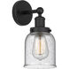 Bell 1 Light 6.5 inch Matte Black Sconce Wall Light