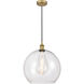 Edison Athens 1 Light 14 inch Brushed Brass Pendant Ceiling Light