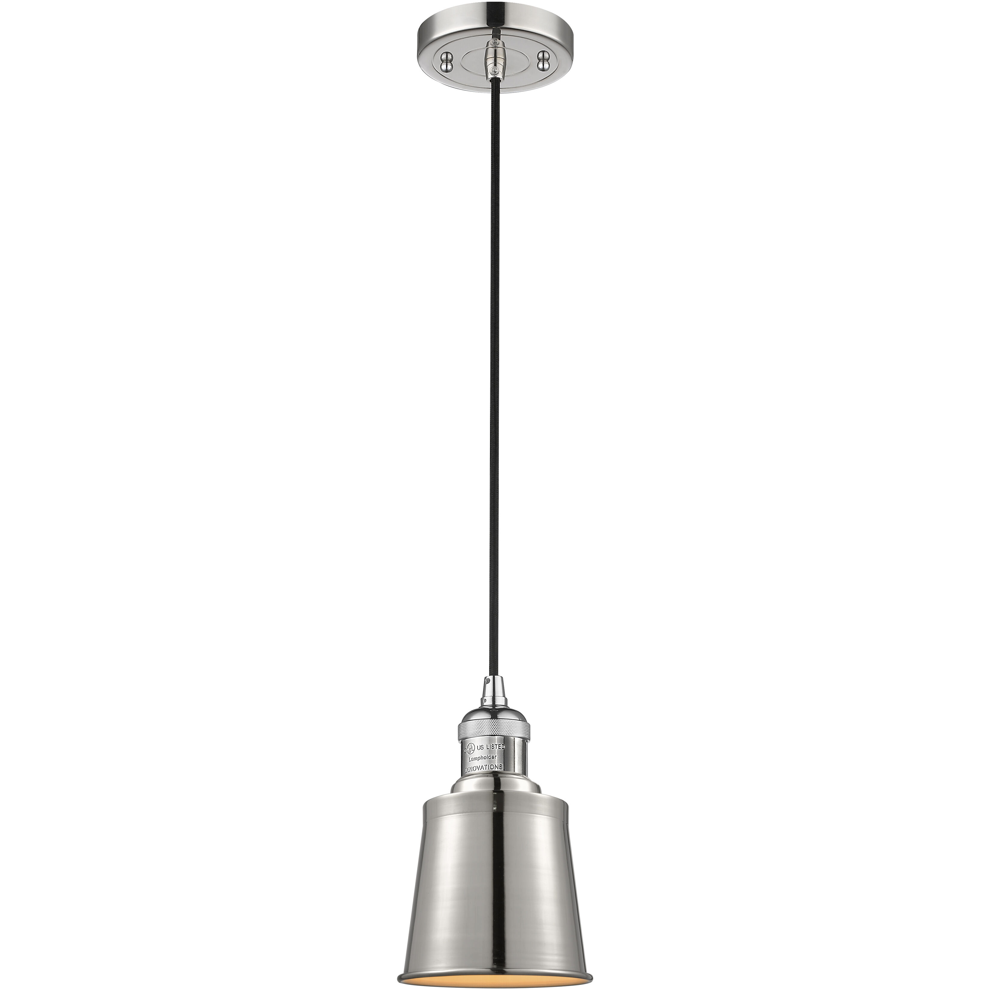 Franklin Restoration Addison LED 5 inch Polished Nickel Mini Pendant Ceiling Light, Franklin Restoration