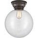 Aditi XX-Large Beacon LED 12 inch Oil Rubbed Bronze Flush Mount Ceiling Light in Clear Glass, Aditi