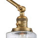 Colton 30 inch 60.00 watt Brushed Brass Swing Arm Wall Light, Franklin Restoration