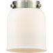 Nouveau 2 Bell 1 Light 5 inch Antique Copper Mini Pendant Ceiling Light in Incandescent, Matte White