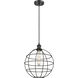 Lake Placid 1 Light 12 inch Matte Black Pendant Ceiling Light