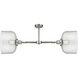 Franklin Restoration X-Large Bell LED 21 inch Brushed Satin Nickel Chandelier Ceiling Light in Seedy Glass, Franklin Restoration