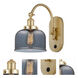 Franklin Restoration Bell LED 8 inch Satin Gold Sconce Wall Light in Plated Smoke Glass