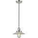 Franklin Restoration Halophane LED 8.5 inch Polished Nickel Mini Pendant Ceiling Light in Clear Halophane Glass, Franklin Restoration