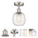 Ballston Belfast 1 Light 6 inch Brushed Satin Nickel Semi-Flush Mount Ceiling Light