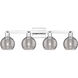 Athens Deco Swirl 4 Light 36 inch Polished Chrome Bath Vanity Light Wall Light