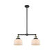 Franklin Restoration Large Bell LED 21 inch Black Antique Brass Chandelier Ceiling Light in Matte White Glass, Franklin Restoration