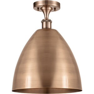 Ballston Dome LED 12 inch Antique Copper Semi-Flush Mount Ceiling Light