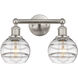 Edison Rochester 2 Light 14.88 inch Brushed Satin Nickel Bath Vanity Light Wall Light