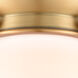 Aditi Bellmont LED 6 inch Brushed Brass Flush Mount Ceiling Light in Matte White Glass, Aditi