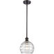 Ballston Deco Swirl 1 Light 8 inch Oil Rubbed Bronze Pendant Ceiling Light, Ballston