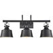 Auralume Provin 3 Light 28 inch Matte Black Bath Vanity Light Wall Light in Incandescent