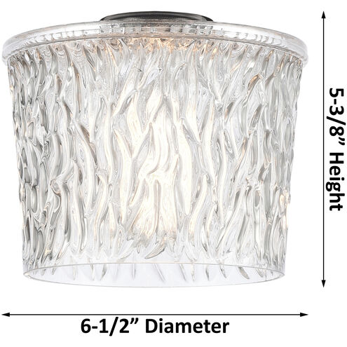 Niagra 1 Light 6.5 inch Black Antique Brass Mini Pendant Ceiling Light in Clear Glass