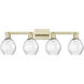 Arcadia Waverly 4 Light 33 inch Antique Brass Bath Vanity Light Wall Light