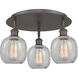 Belfast 3 Light 17.75 inch Oil Rubbed Bronze Flush Mount Ceiling Light in Clear Crackle