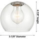 Crown Point 1 Light 5.88 inch Matte Black Flush Mount Ceiling Light in Clear Glass