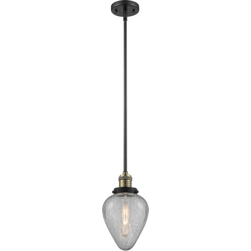 Franklin Restoration Geneseo 1 Light 7 inch Black Antique Brass Mini Pendant Ceiling Light