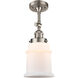 Franklin Restoration Canton 1 Light 7 inch Brushed Satin Nickel Sconce Wall Light in Matte White Glass, Franklin Restoration