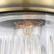 Aditi Colton 1 Light 6.25 inch Antique Brass Flush Mount Ceiling Light, Aditi