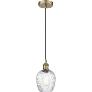 Edison Salina LED 5 inch Antique Brass Mini Pendant Ceiling Light