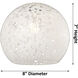 Ballston White Mouchette 1 Light 8 inch Antique Copper Semi-Flush Mount Ceiling Light