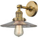 Franklin Restoration Halophane LED 9 inch Brushed Brass Semi-Flush Mount Ceiling Light in Clear Halophane Glass, Franklin Restoration