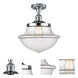 Franklin Restoration Large Oxford LED 12 inch Polished Chrome Semi-Flush Mount Ceiling Light, Franklin Restoration