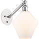 Ballston Cindyrella LED 8 inch White and Polished Chrome Sconce Wall Light