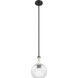 Downtown Urban Astor 1 Light 8 inch Matte Black Mini Pendant Ceiling Light in Clear