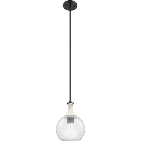 Downtown Urban Astor 1 Light 8 inch Matte Black Mini Pendant Ceiling Light in Clear