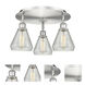 Conesus 3 Light 17.75 inch Satin Nickel Flush Mount Ceiling Light