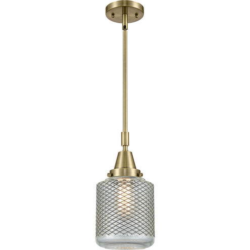 Franklin Restoration Stanton 1 Light 6 inch Antique Brass Mini Pendant Ceiling Light