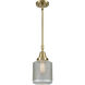 Franklin Restoration Stanton 1 Light 6 inch Antique Brass Mini Pendant Ceiling Light