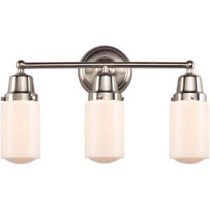 Aditi Dover 3 Light 20.5 inch Brushed Satin Nickel Bath Vanity Light Wall Light, Aditi
