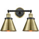 Franklin Restoration Appalachian 2 Light 18 inch Black Antique Brass Bath Vanity Light Wall Light