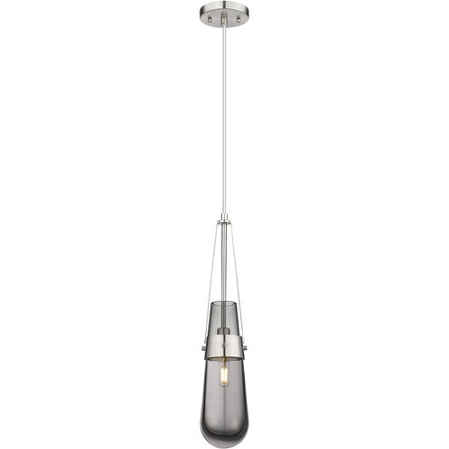 Downtown Urban Milan 1 Light 4.38 inch Satin Nickel Pendant Ceiling Light in Plated Smoke