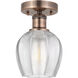 Norfolk 1 Light 5.75 inch Antique Copper Semi-Flush Mount Ceiling Light