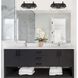 Auralume Sands LED 14 inch Matte Black and Clear Bath Vanity Light Wall Light
