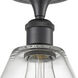 Edison Berkshire 1 Light 16 inch Matte Black Semi-Flush Mount Ceiling Light in Clear Glass