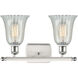 Ballston Hanover LED 16 inch White and Polished Chrome Bath Vanity Light Wall Light in Mouchette Glass, Ballston