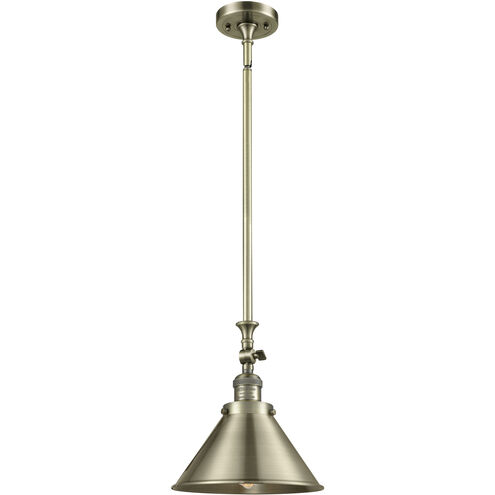 Franklin Restoration Briarcliff LED 10 inch Antique Brass Mini Pendant Ceiling Light, Franklin Restoration