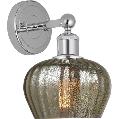 Edison Fenton 1 Light 7 inch Polished Chrome Sconce Wall Light in Mercury Glass