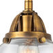 Nouveau 2 Fulton LED 14.75 inch Brushed Brass Bath Vanity Light Wall Light in Clear Glass