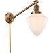 Franklin Restoration Bullet 20 inch 6.00 watt Brushed Brass Swing Arm Wall Light