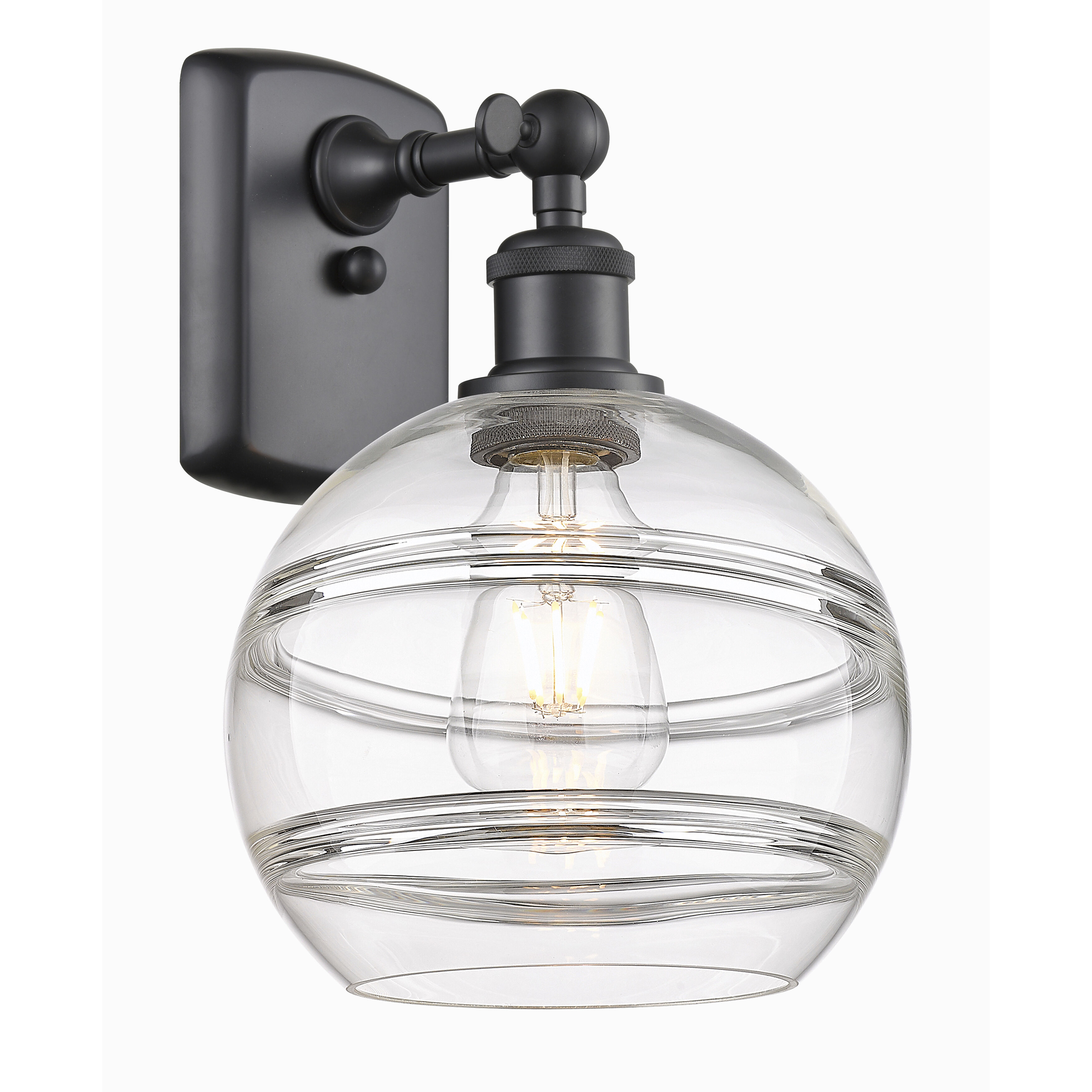 Ballston Rochester 1 Light 8 inch Matte Black Sconce Wall Light