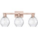 Arcadia Waverly 3 Light 25 inch Antique Copper Bath Vanity Light Wall Light
