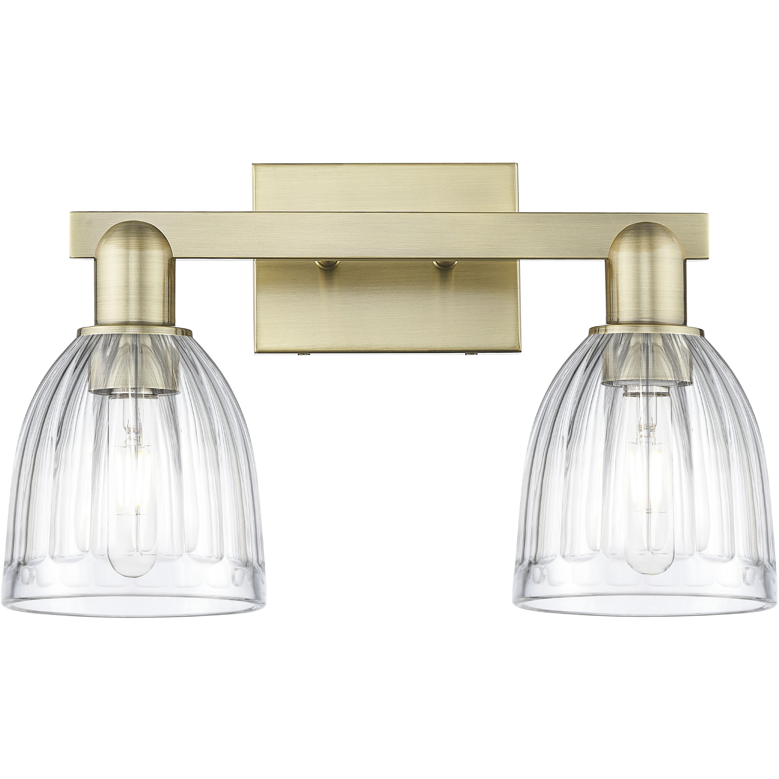 Arcadia Brookfield 2 Light 17 inch Antique Brass Bath Vanity Light Wall Light